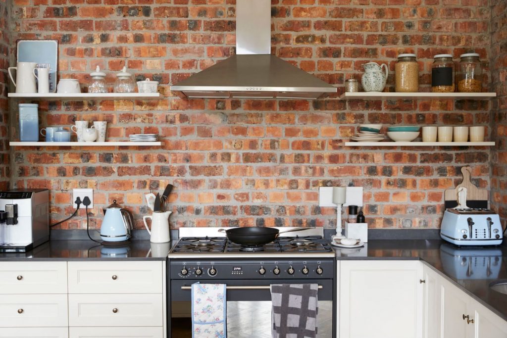 open shelves cabinetry